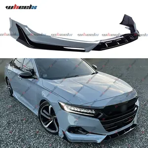 2021-2022 Honda Accord All Models | ACR Style 3-Piece Front Bumper Lip Spoiler Kit | Sonic Gray Pearl (Color Code #NH-877P)  #HondaAccordMods #ACRFrontLip #SonicGrayPearl