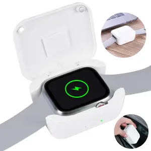Fast Charging Case for Apple Watch 10/9/8/7/6/5/4/3/2/1, Wireless Charger, Smart Watch Charger, Portable Charging Base, Compatible with Iwatch 10, White