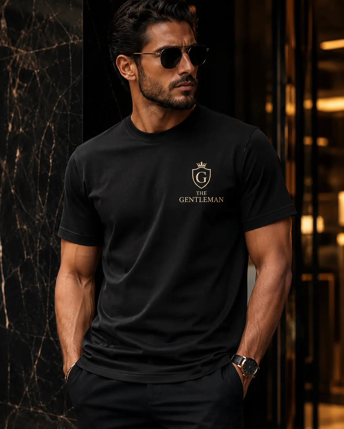 THE GENTLEMAN PREMIUM GRAPHIC T-Shirt | Suit & Tie Collection