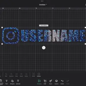 Premium Blue Sparkle Custom Vinyl Username 5”x1” Customizable for Various Designs and Applications