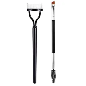2Pcs Eyelash Separator Tool and Brow Brushes for Eyebrows,Eye Lash Separator Tool with Cover Arc Designed,Double-Ended Design Eyebrow Brush for Natural Eye Makeup,Eyelash Comb Separator oruola