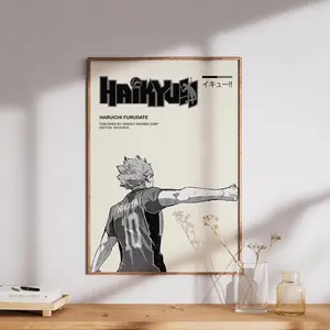 The Raven Collection - Hinata the little giant volleyball player Minimalistic Manga/Anime Paper Poster