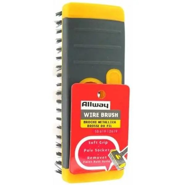 212 MAIN Heavy Duty Carbon Steel Wire Brush - Soft Grip, Bristle Rows, Household Items for Reptile & Amphibian Pet Cleaning Supplies (SB619)
