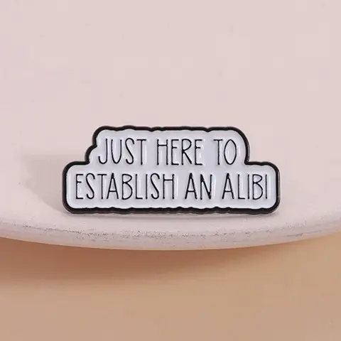 Funny Enamel Lapel Pin Brooch with Rubber Backing, Humorous Badge for Mystery Book Lovers, Perfect Gift for Reading Club Members, Alloy Brooch Pin