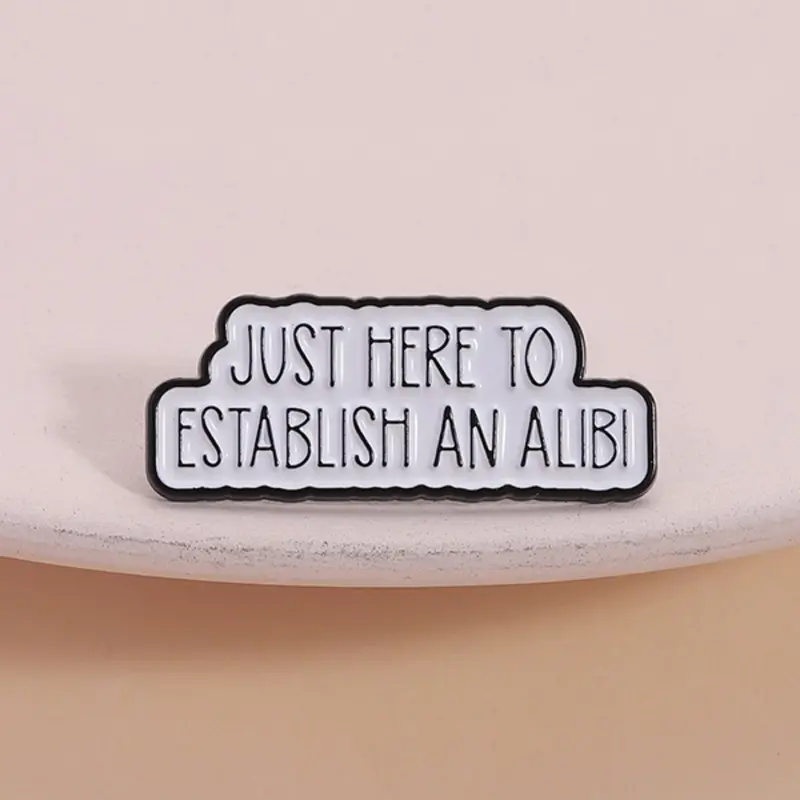 Funny Enamel Lapel Pin Brooch with Rubber Backing, Humorous Badge for Mystery Book Lovers, Perfect Gift for Reading Club Members, Alloy Brooch Pin