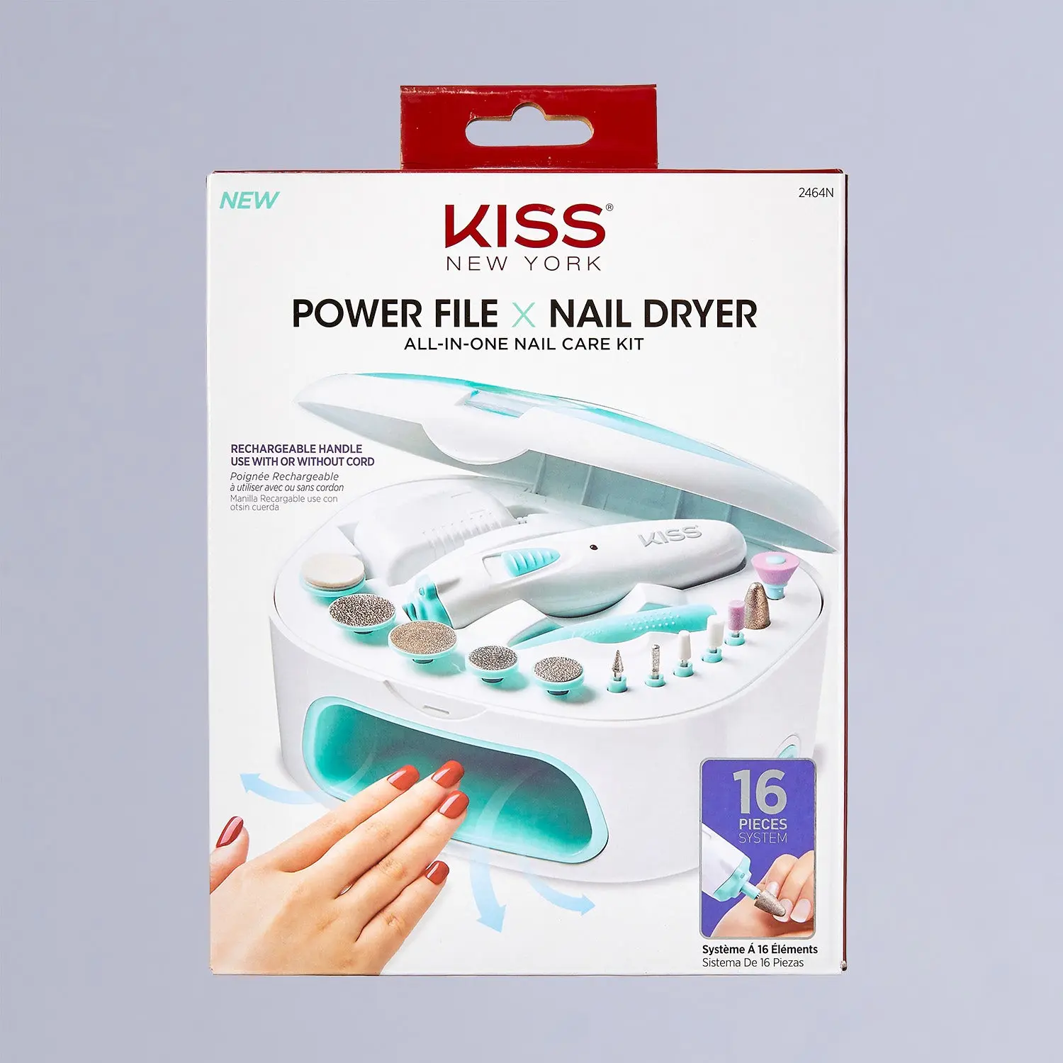 Kiss Power File X Nail Dryer System | All In One Kit, Nail Buffer, Manicure Tool, Electric Nail File Kiss Power File X Nail Dryer System | All In One Kit, Nail Buffer, Manicure Tool, Electric Nail File