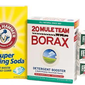 Laundry Soap Kit - Fels Naptha 4 bars, 20 Mule Team Borax Natural Laundry Booster, & Arm & Hammer Super Washing Soda