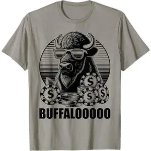 Lucky Buffalo Casino Slot Machine BUFFALOOOOO Gambling T-Shirt
