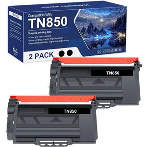 TN850 TN820 High Yield   Compatible for  TN 850 820 TN-820/TN-850 TN-850 TN-820 for  HL-L6200DW MFC-L5850DW MFC-L5700DW HL-L5200DW MFC-L5900DW Printer Black Ink 2-Pack