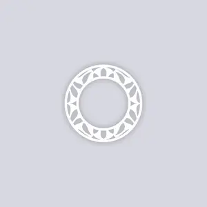 Peacock Circle Rim Clay Stencil