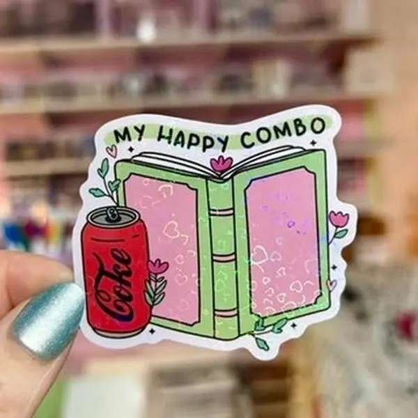 My Happy Combo Coke and Book Sticker