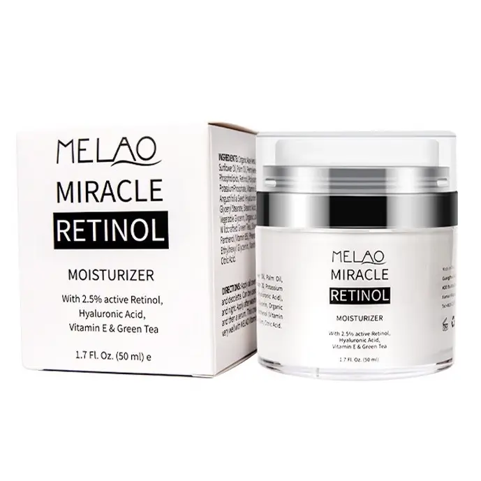 Miracle Retinol Cream, with 2.5% Active Retinol, Anti-aging, Moistening, Repairing, Smooth , Fade Fine Lines, Replenish Skin Collagen, Vacuum Design Bottle, Hyaluronic Acid Vitamin E cream