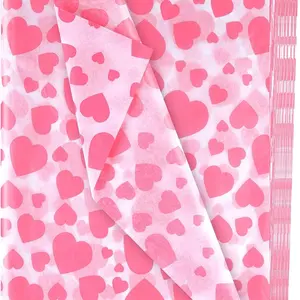 20 Sheets Romantic Heart Pattern Tissue Paper - Ideal for Wedding, Valentine's Day & Birthday Gift Wrapping, Bag Stuffing, Holiday Party Supplies & Wedding Presents