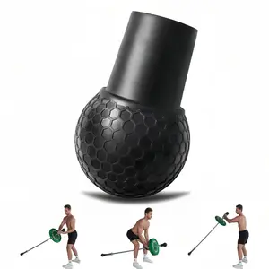 Landmine Attachment for Barbell, 2 Inch Barbell Landmine Attachment for Press, Row, Rotate, Split Squat, 360° Rotation, Natural Rubber, Supports Up to 450 lbs