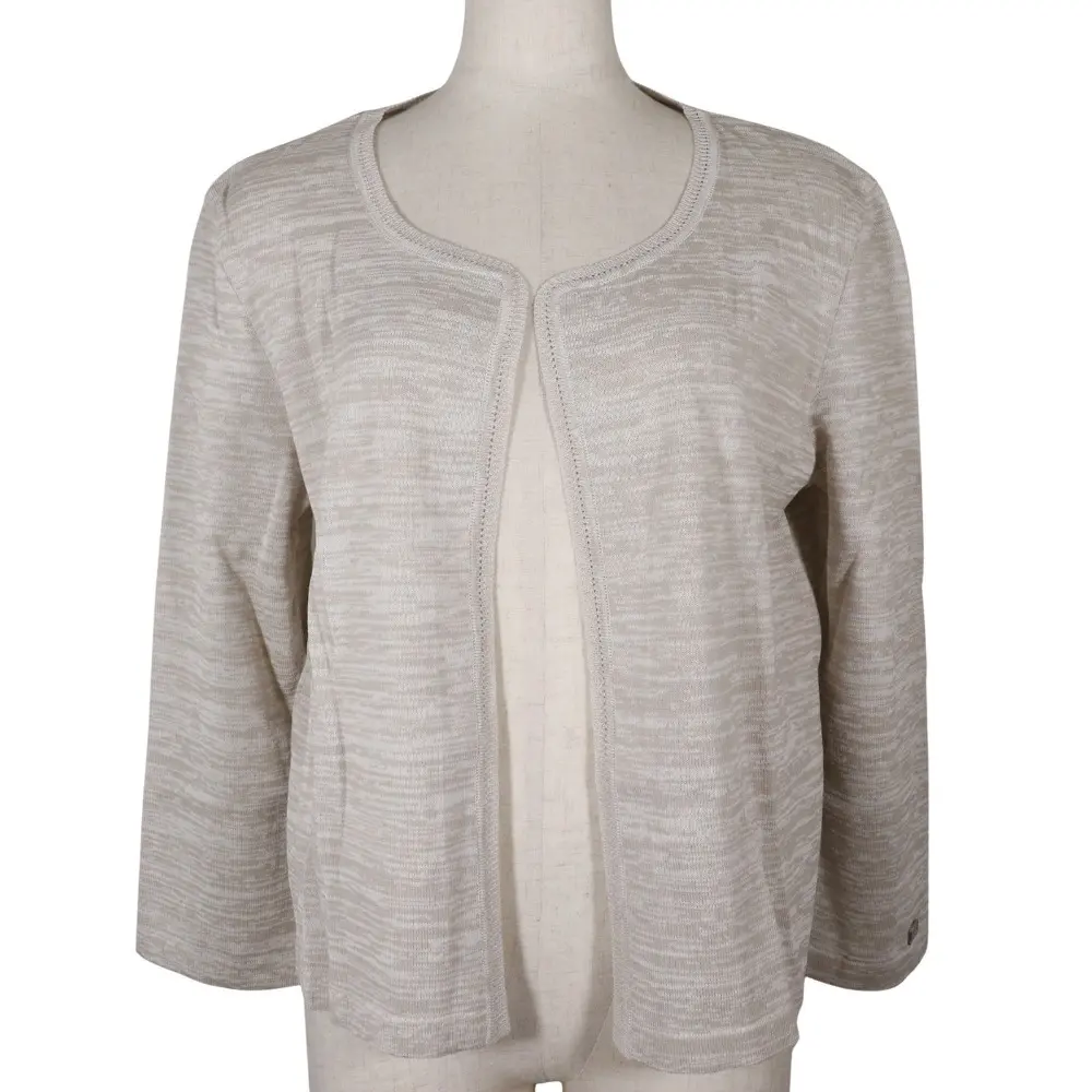 Pre-owned CHANEL Cotton Small Leather Goods Logo Plate Cardigan P12872V00569
