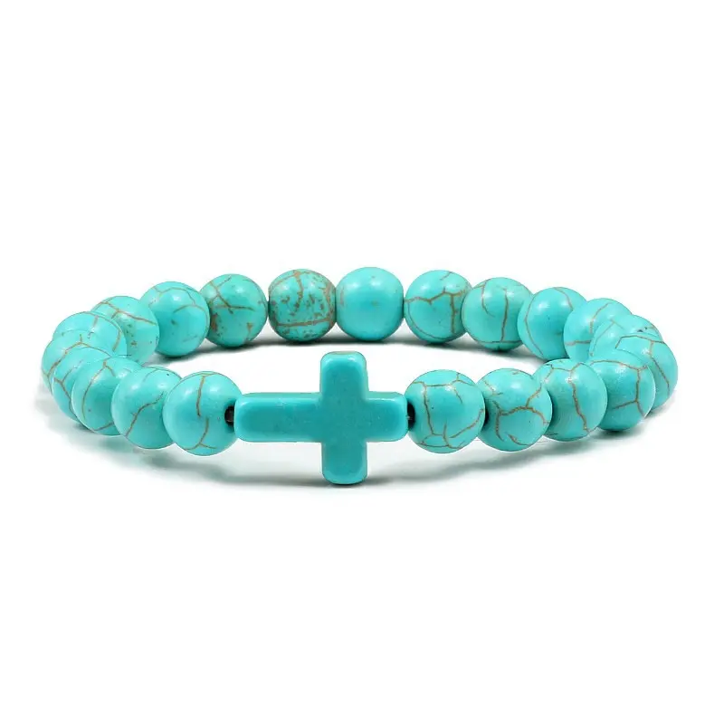 Cross Blue Turquoise Bracelet