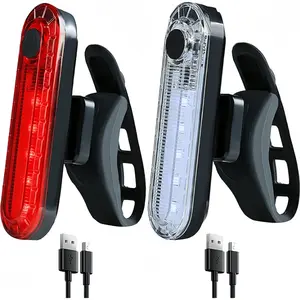 USB rechargeable LED bicycle taillights, bicycle rear lights, night essential reflectors, seat backrests, safety lights, warning flashes, MTB lights, suitable for outdoor cycling for both boys and girls Ebike