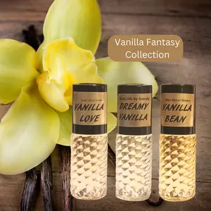 Vanilla Fantasy Collection Body Oil Gift Set-Vanilla Scented Perfume Gift-Dreamy Vanilla Vanilla Love & Vanilla Bean-Alcohol Free Fragrance