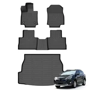 COLANAT for Toyota RAV4 2013-2018 (Gas Only - Not Hybrid) Floor Mats & Cargo Liner Set, All-Weather 3D Custom Fit Odorless Heavy-Duty Full Set Interior Protection Automotive Car Accessories Essentials