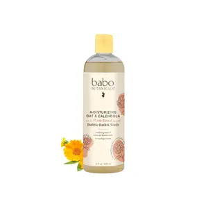 Moisturizing Oat & Calendula 2-in-1 Bubble Bath & Wash Lightly Scented Gentle Cleanser for Dry or Sensitive Skin Safe for Baby Toddler Kids & Family Vegan 1 or 2 Pack