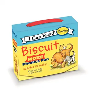 Biscuit: MORE 12-Book Phonics Fun!: A Box of 12 Mini-Books Featuring Short and Long Vowel Sounds for Dog Lovers (I Can Read Phonics) by Alyssa Satin Capucilli||Pat Schories [Paperback Book]