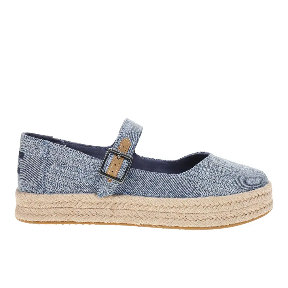 TOMS Womens Carolina Mary Jane Espadrille Flats Casual - Blue TOMS Womens Carolina Mary Jane Espadrille Flats Casual - Blue