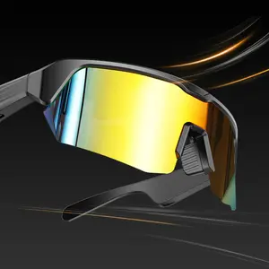 Sports Smart Glasses, Modern Trendy Unisex Simple Style Bluetooth  Glasses, Cycling Sunglasses, Listening To Music, Calling Navigation, UV Protection Wireless Wearable Smartglasses Headphones Digital