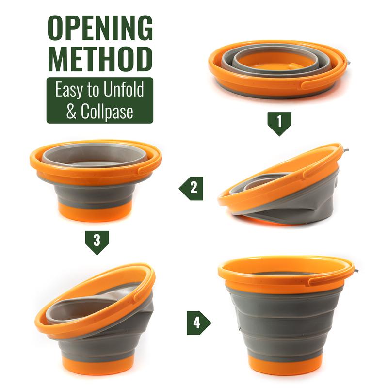 ASR Outdoor 10L Collapsible Bucket and Stand Gold Prospecting Equipment