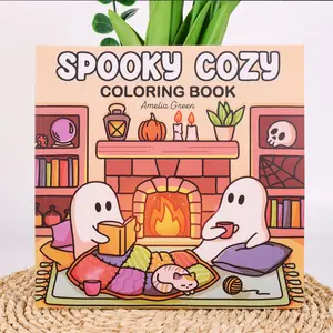 Spooky Cozy Coloring Book for Adults and Teens Featuring Adorable Characters, Creepy Creatures and Cozy Hygge Scenes for Relaxat