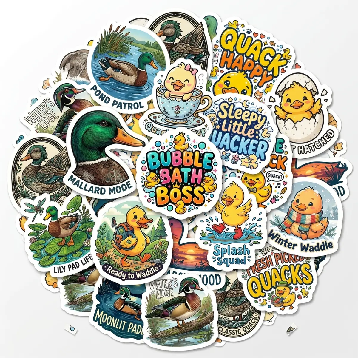 Stickers Pack 18pcs Duck Stickers for Kids Fun Creative Decorations ...