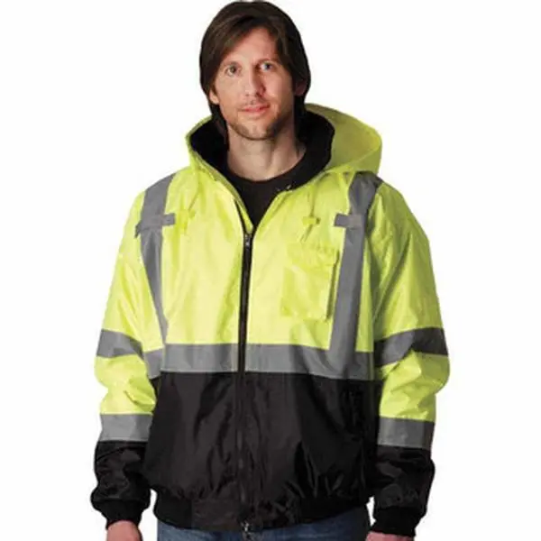 PIP High-Visibility Heated Work Safety Jacket, Model 333-1766-LY/L, UPC:616314118883, Home Improvement & Security Equipment