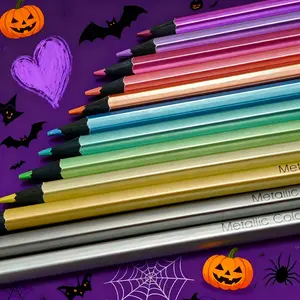 12 Color Rainbow Colored Pencils Set for Adults, Pre-Sharpened Large Size Art Supplies Art Materials for Drawing Coloring Sketching Christmas Halloween Gifts