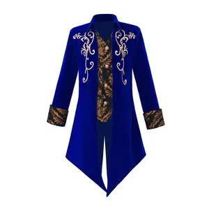 New medieval men's steampunk tailcoat jacket Gothic court evening gown