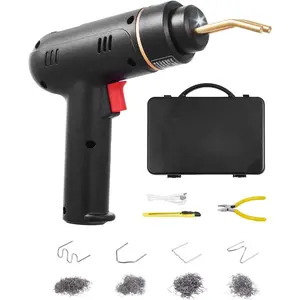 VEVOR Plastic Welder Kit Deluxe, 100W Plastic Welding Gun+ 60 W/100W Soldering Iron, Professional Plastic Repair Welding Tool with 1000PCS Hot Staples 60 Rods for Car Bumper Kayak Electronics Toys