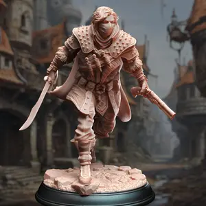 Bandit Boss - Derrick the Fin 3D-Printed Miniature, DM Stash Collectible Edition Character Figure, Decorative Accessory Home Decor Statue, 3D-Printed Miniatures, Collectible Edition Miniatures