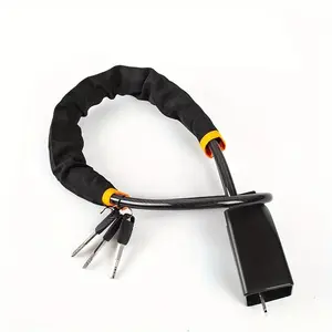 Steering Wheel Lock with Keyhole, Braided Steel Cable and Safety Seat Buckle, Available in, for Vehicle Security