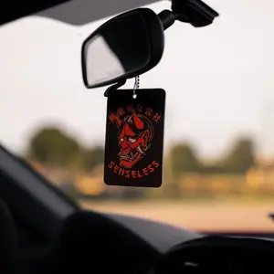 Oni Mask Strawberry Scented Black Car Air Freshener