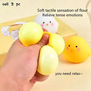 2pc Chicken Stress Relief Toys, Fun Squeeze Toys for All Ages, Perfect Gift for Autism, Rehabilitation, Office Workers, Students