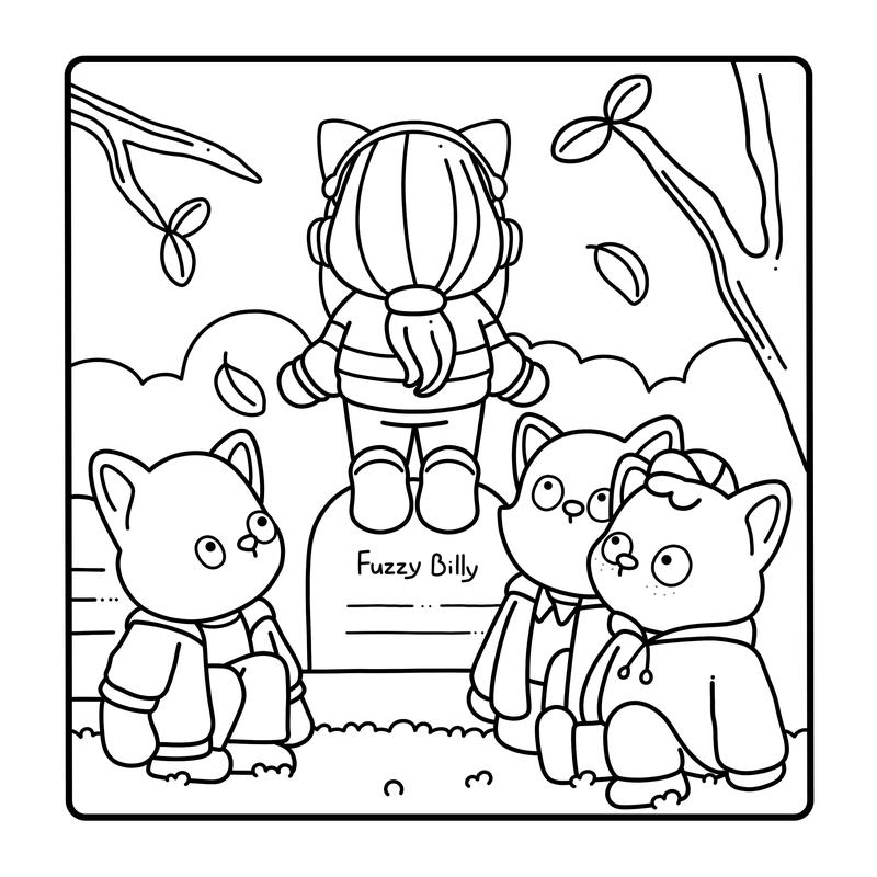 Mojidoo Fuzzy Meowvies 2 Cozy Movie-Inspired Cat Coloring Book for Adults & Cinephiles 30+ Unique Pages Bold Designs Single-Sided Printing 8.5 x 8.5 Inches