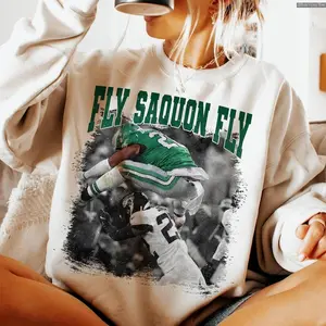 Fly Saquon Barkley Eagles Fly Reverse Hurdle Sublimation, Eagles Sweater, Instant Sweatshirt, Sublimation Sweater Future is Bright