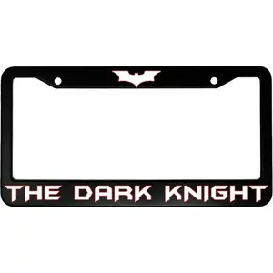 The Dark Knight (w/ Bat Symbol) Aluminum Car License Plate Frame, Car Accessories