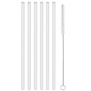 12 Inch Reusable Plastic Heart Shape Straws for Stanley Cup 40 Oz & 30 Oz, Cute Clear Extra Long Straw with Brush, Valentine's Day Gift