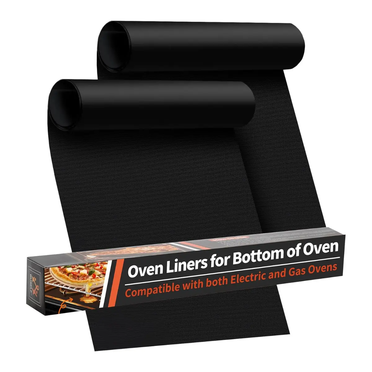 2 Pack Oven Liners for Bottom of Oven, Reusable 17 x 25 Inch Oven Mats