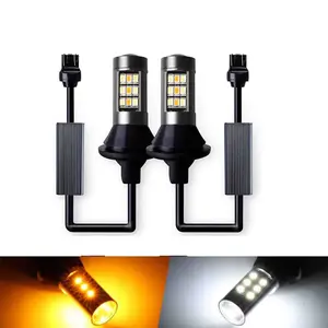 7443 Error Free Dual Color Type 2 Switchback DRL LED Turn Signal Light Bulbs No Hyper Flash Built-in Resistors All in One