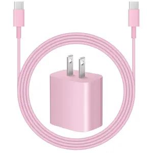 NOVOBIT 6FT Super Fast Charging 1-Pack Type-C/Lightning Wall Charger Block with 1-Pack USB-C to Type-C/Lightning Cable for, Wear-Resistant