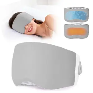 Spetime 2026 Upgraded Gentle Weighted Eye Mask,Reversible Blackout Sleep Mask for Women & Men, Heated & Cooling Eye Mask For Dry Eyes, Adjustable Velcro Strap For Sleeping,Traveling & Meditation