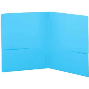 Enday Heavy Duty Poly 2-Pocket File Folder, Letter Size Colored Plastic Portfolio -  (1 Pc)