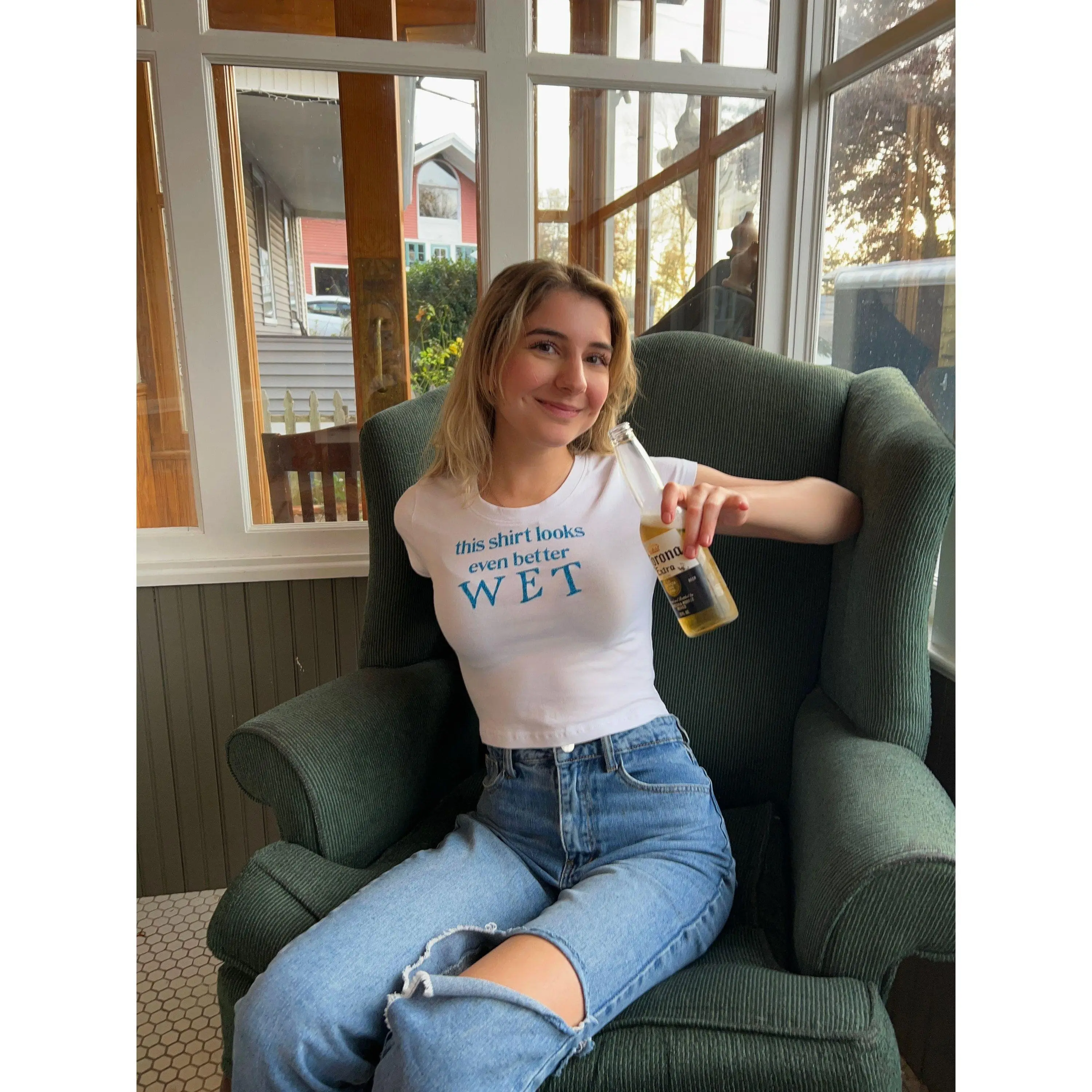 Y2K This Shirt Looks Even Better Wet baby tee crop top