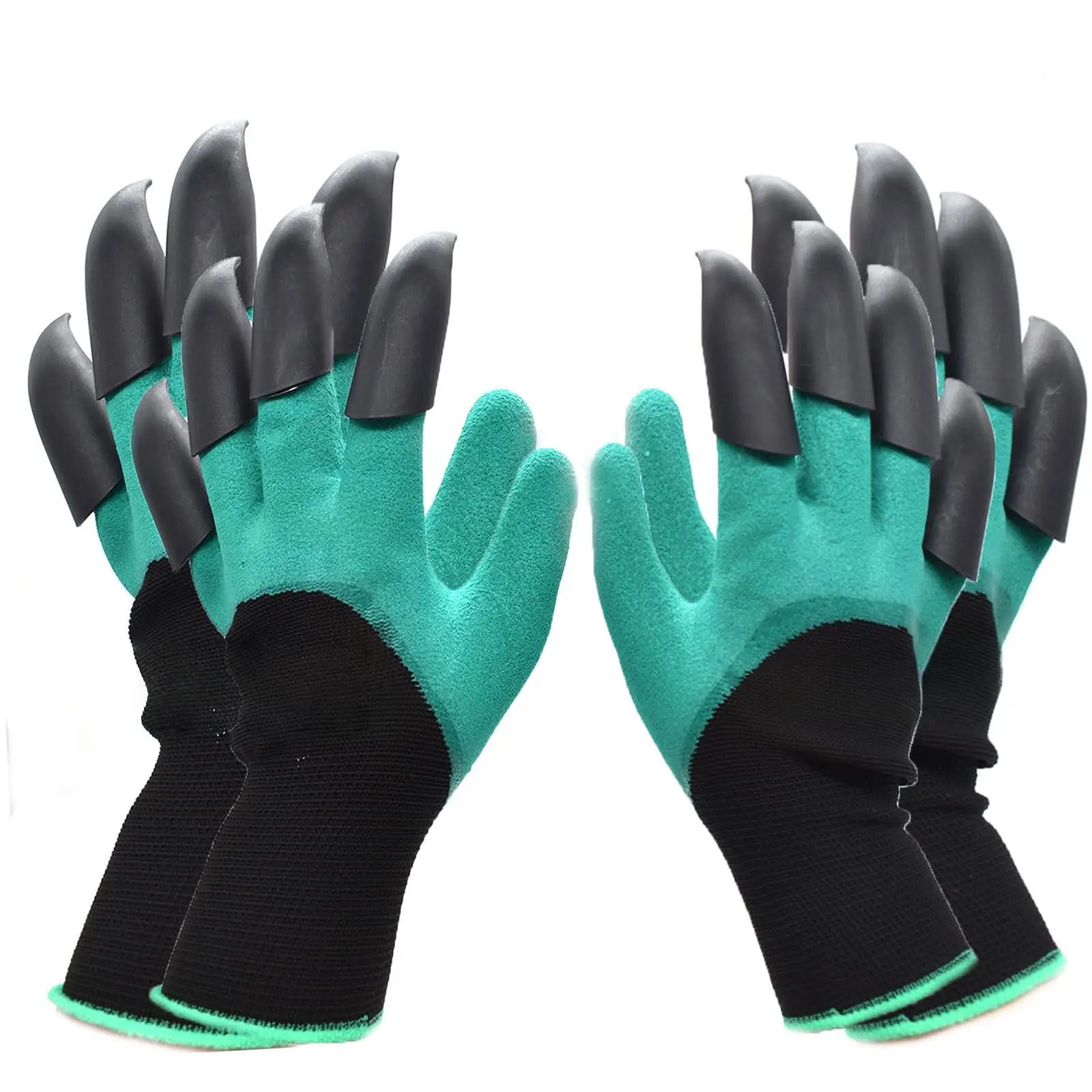 2-Pair Garden Gloves with Claws – Durable Digging Gloves for Planting, Yard Work, and Gardening Easy To Clean Breathable