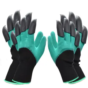 2-Pair Garden Gloves with Claws – Durable Digging Gloves for Planting, Yard Work, and Gardening Easy To Clean Breathable